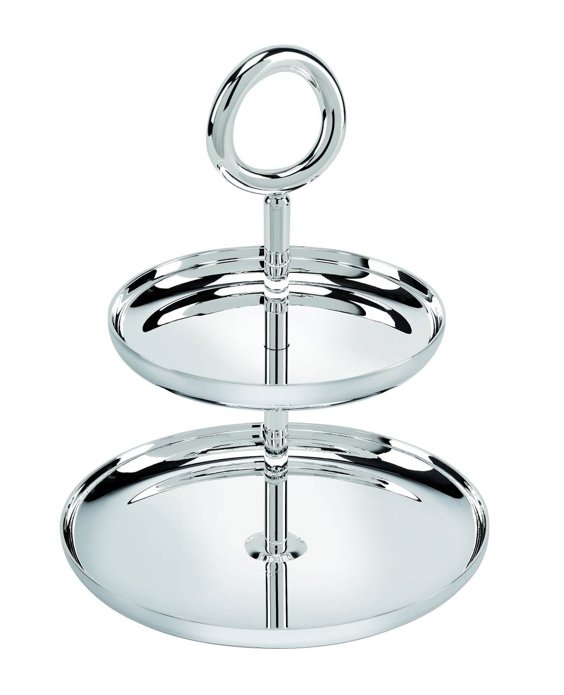 Vertigo Silver-Plated 2-Tiers Dessert Stand
