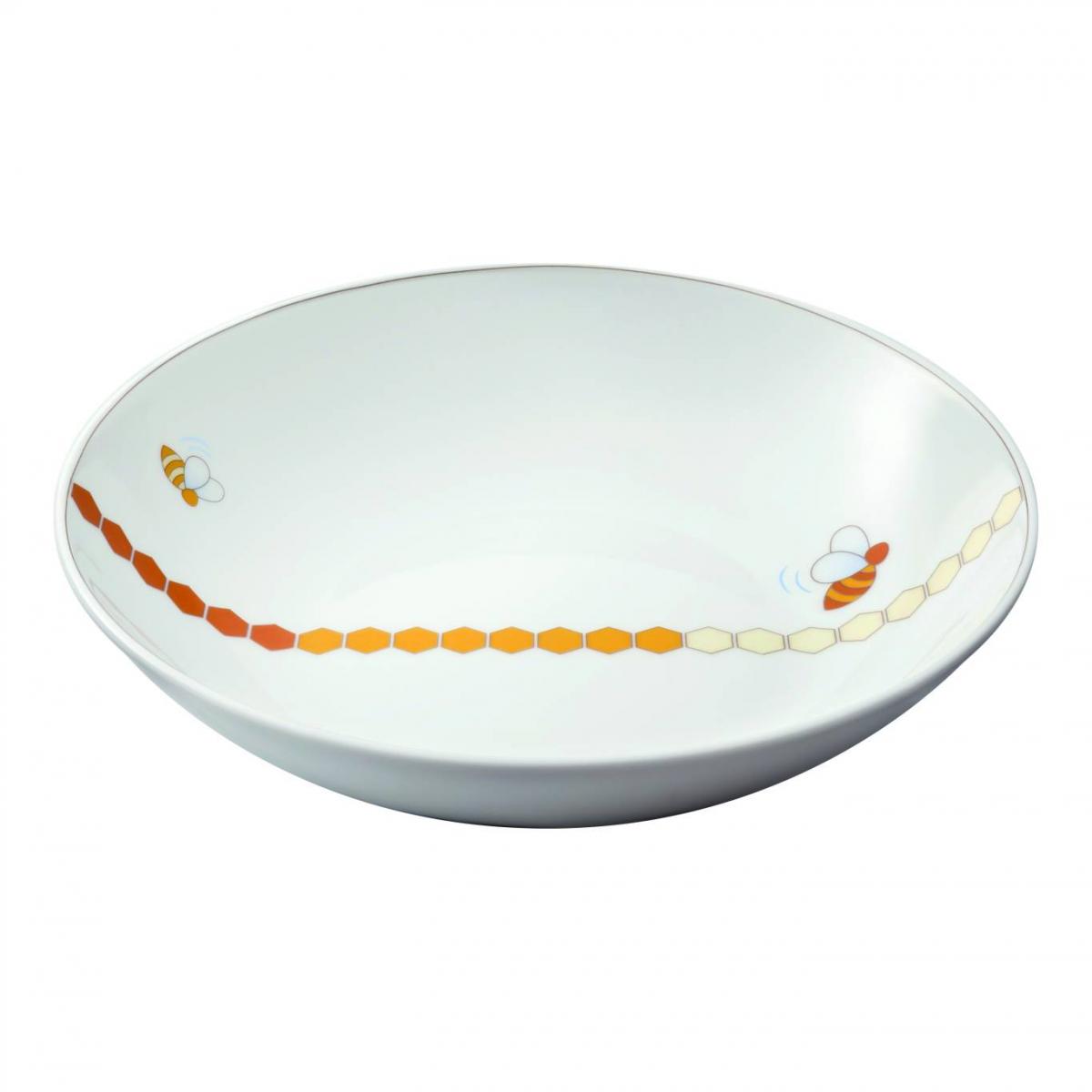 Baby Porcelain Cereal Bowl And Silver-Plated Spoon Set