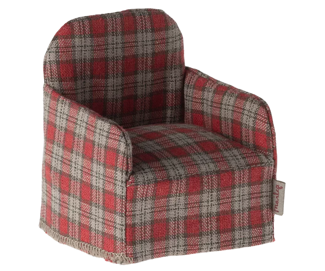 Fauteuil, Souris - Rouge, vichy