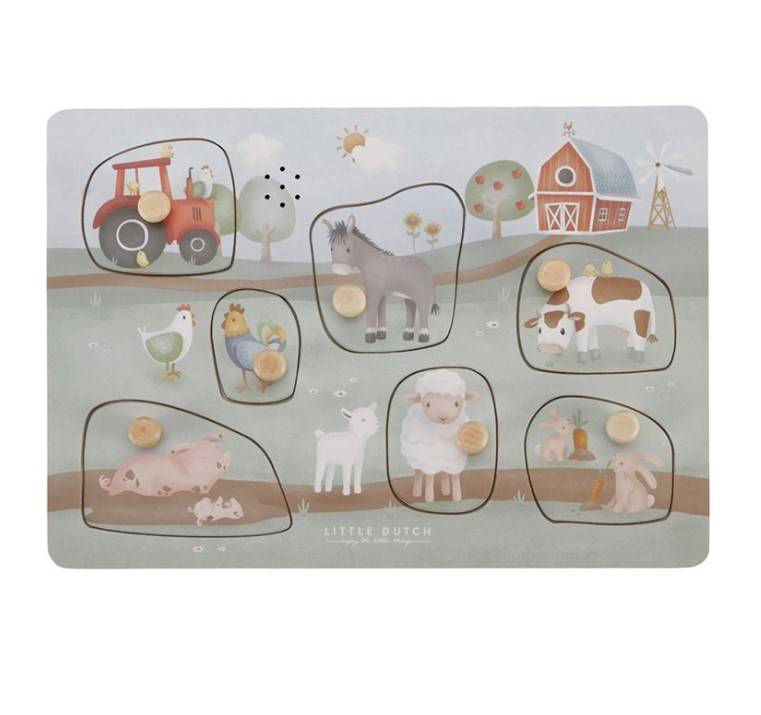 Puzzle sonore en bois - Little Farm