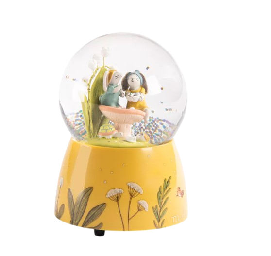 Boule à neige musicale Trois petits lapins
