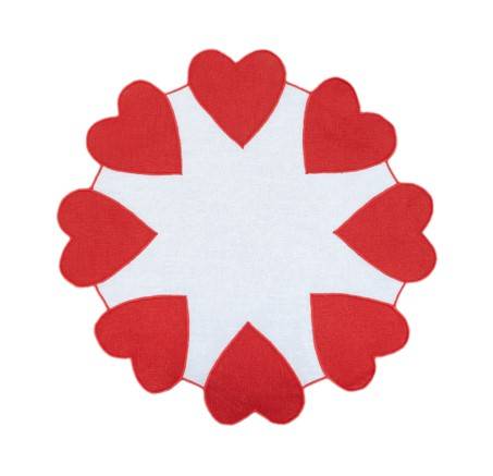 Placemat Round large Heart