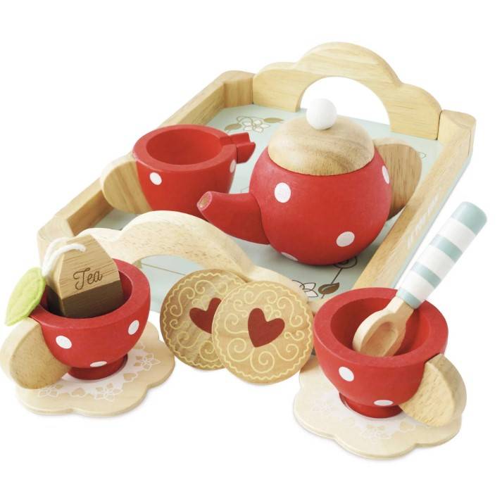 Wooden Tea Set & Tray