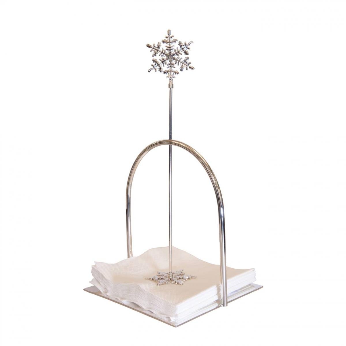 Napkin Holder Snowflakes Silver-Plated Small Size