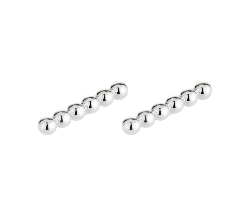 Set of 2 Silver plated Knife Rests - Perles