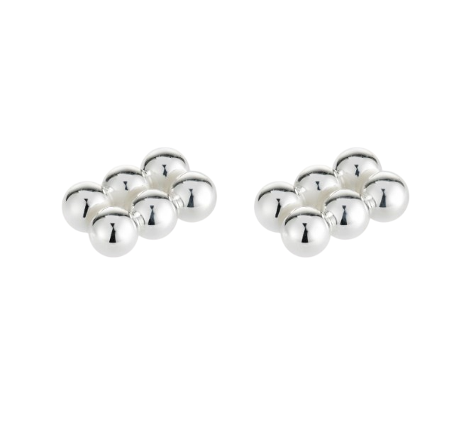Set of 2 Silver Plated Place Card Holders - Perles