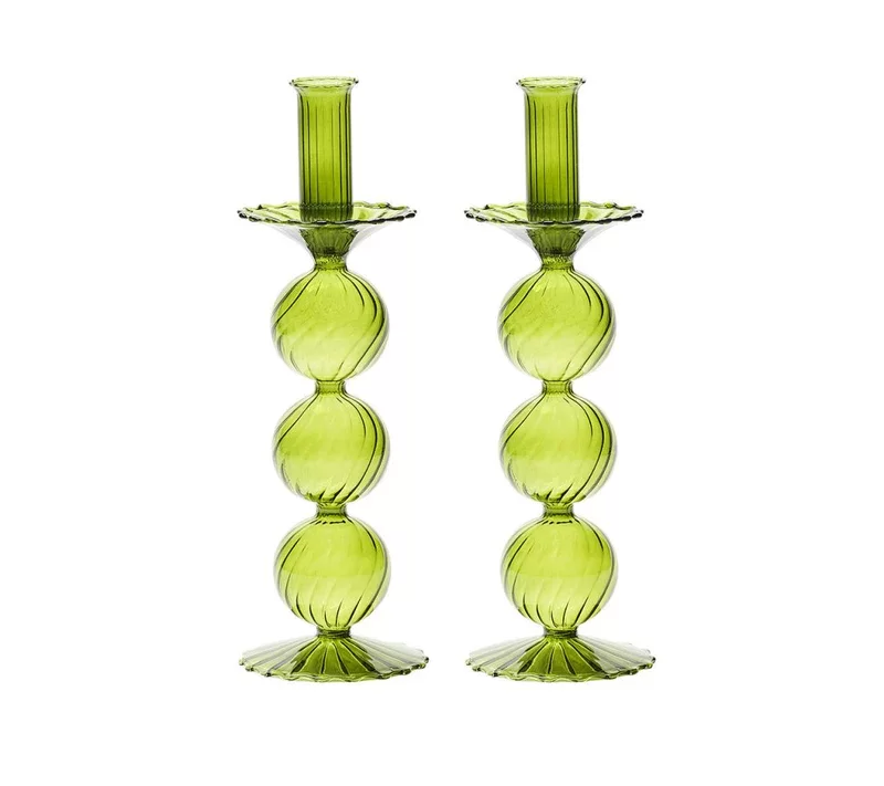Candlestick Iris S2 Olive