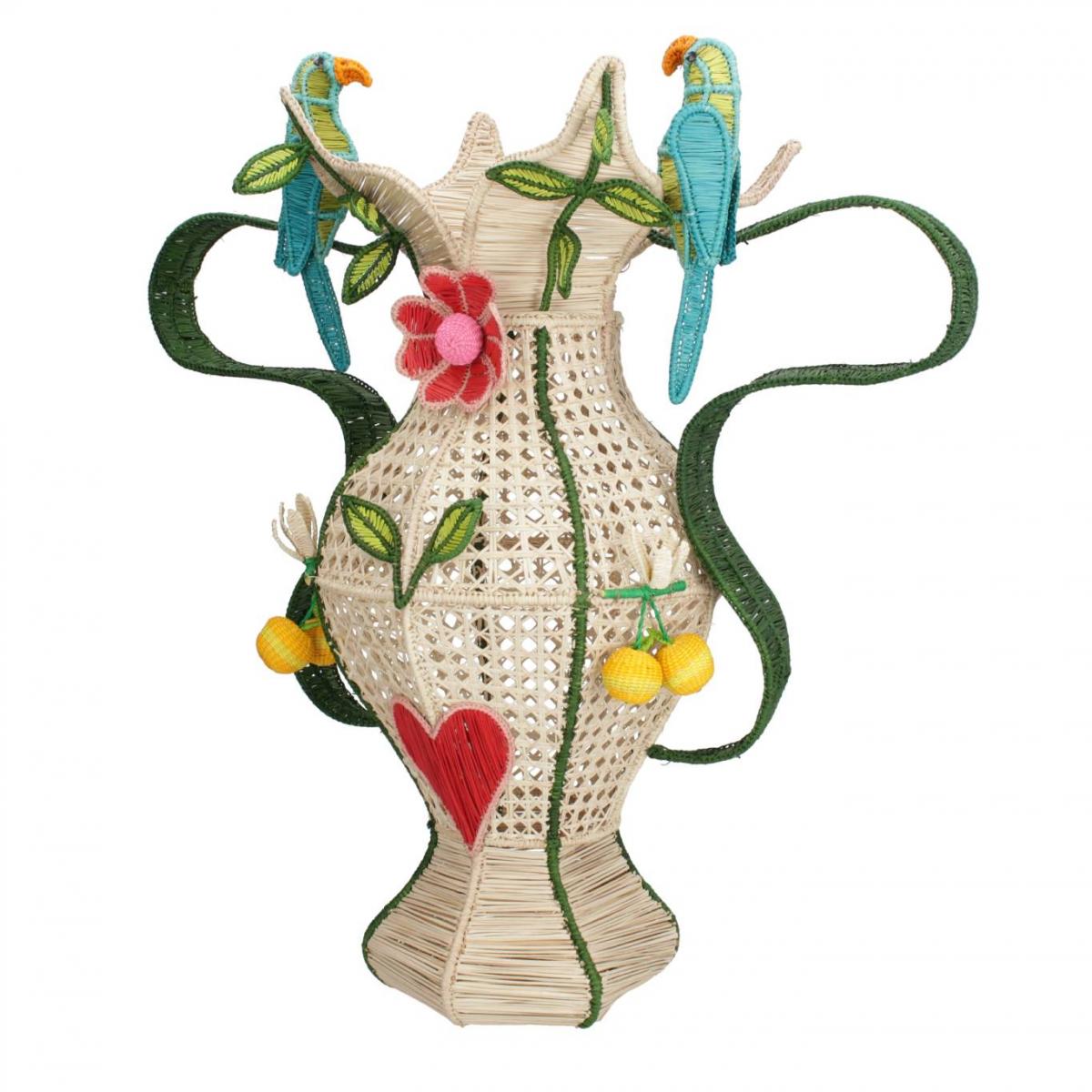 Parrots Love Big Flower Vase