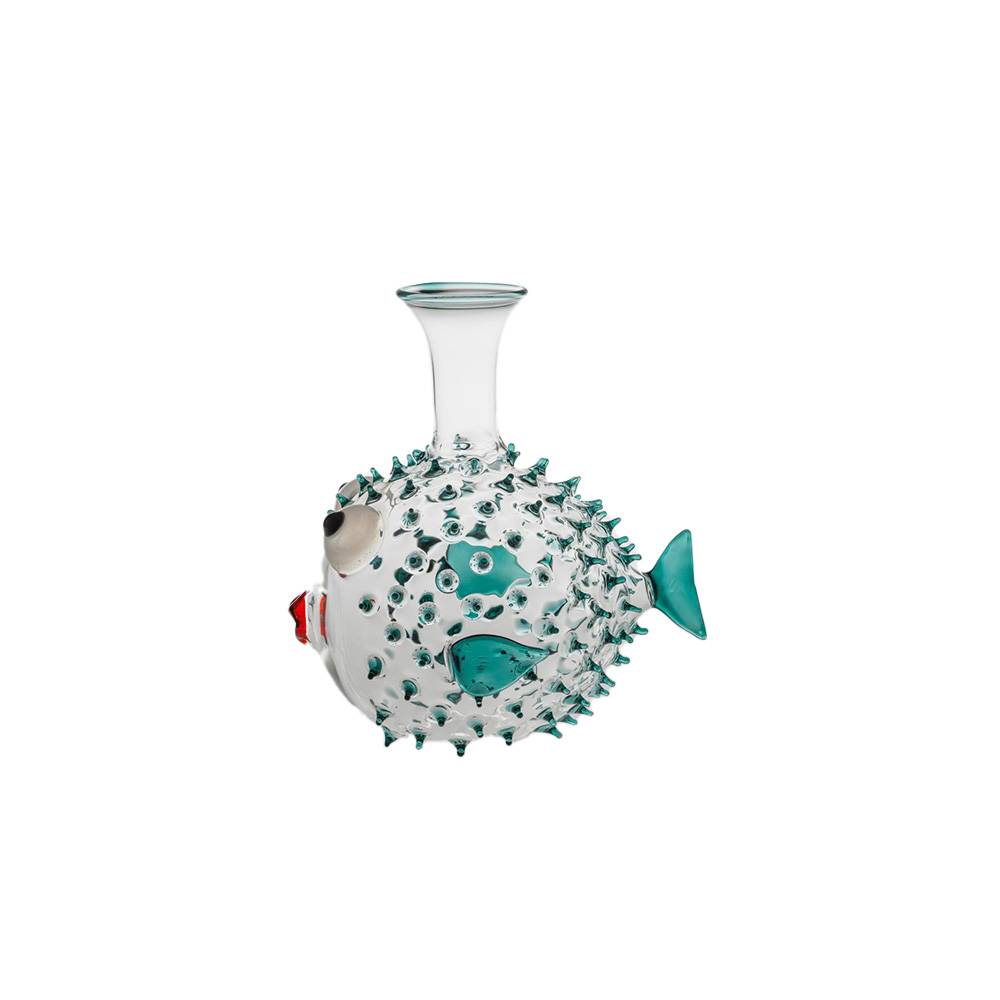 Pufferfish Decanter Teal