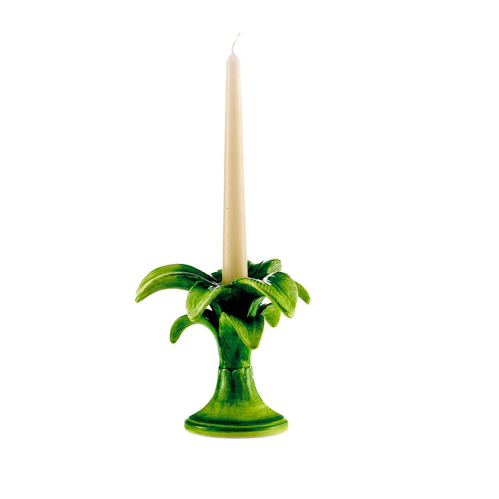 CERAMIC PALM CANDLEHOLDER - SMALL