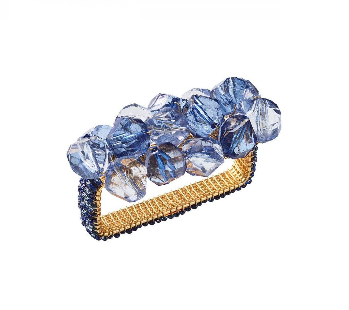 S4 Napkin Ring Pop Rocks Navy/Blue