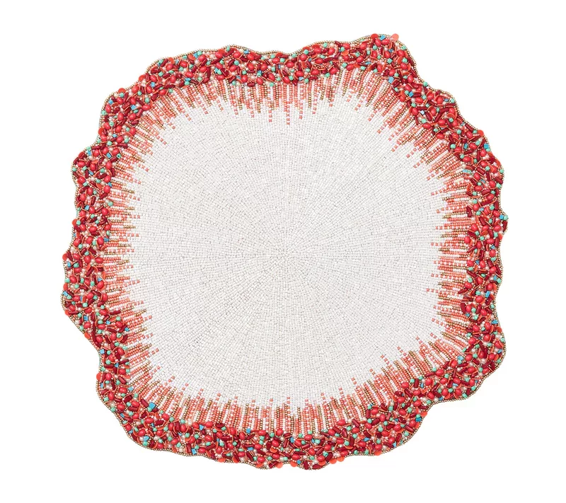 S2 Placemat Reef Chic White/Coral