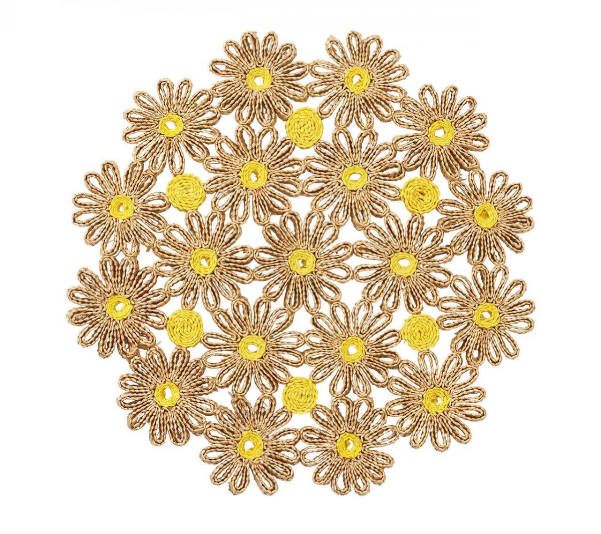 S4 Placemat Daisy Natural/Yellow
