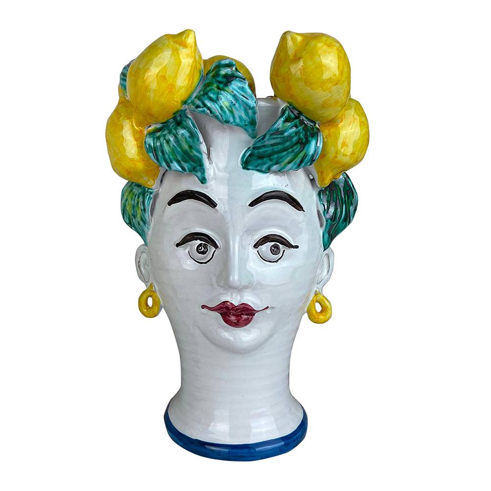 SICILY SCULPTURE VASE- LEMONS WOMAN