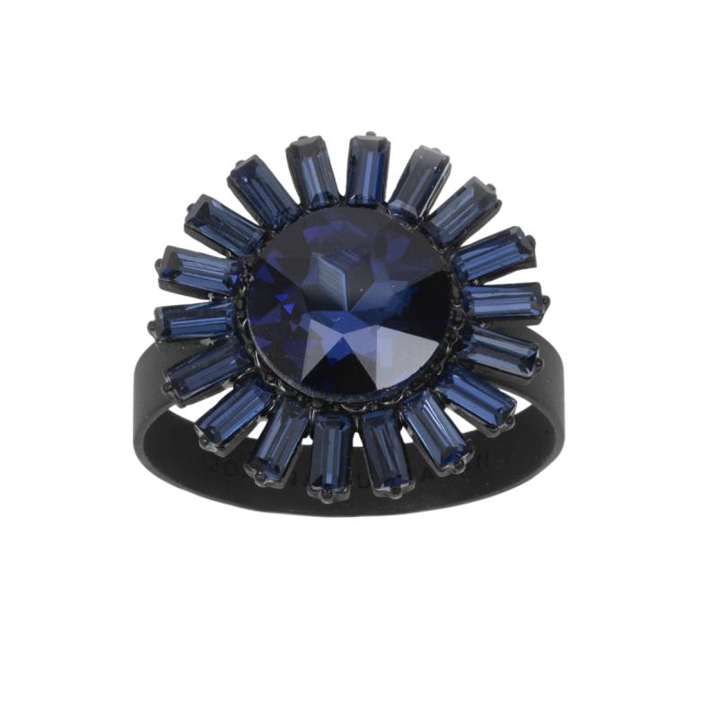 Giant Gem Skinny Napkin Ring Navy - Set of 4