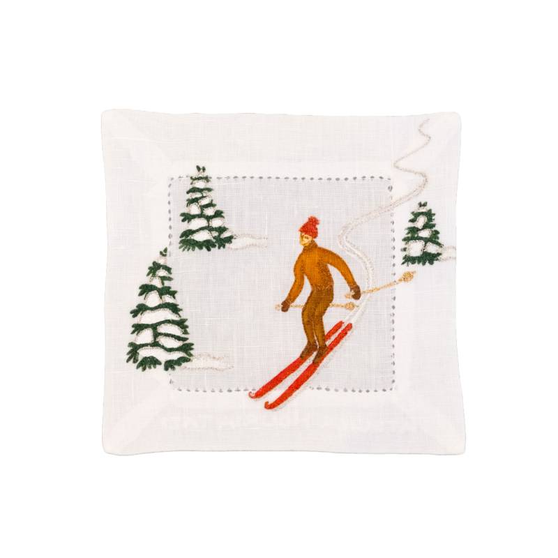 Coaster Skieur Rouge