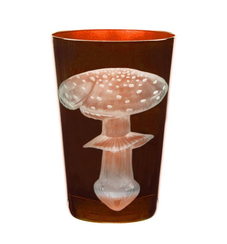 Mushrooms Fly Amanita Tumbler 325ml Rust