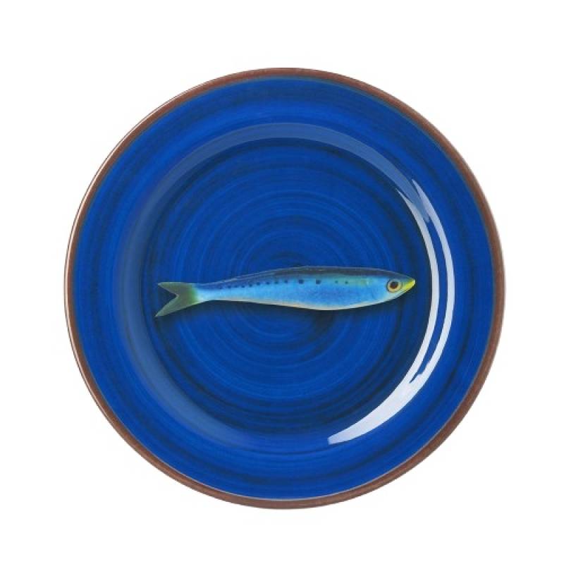 Aimone medium plate blue Set of 6