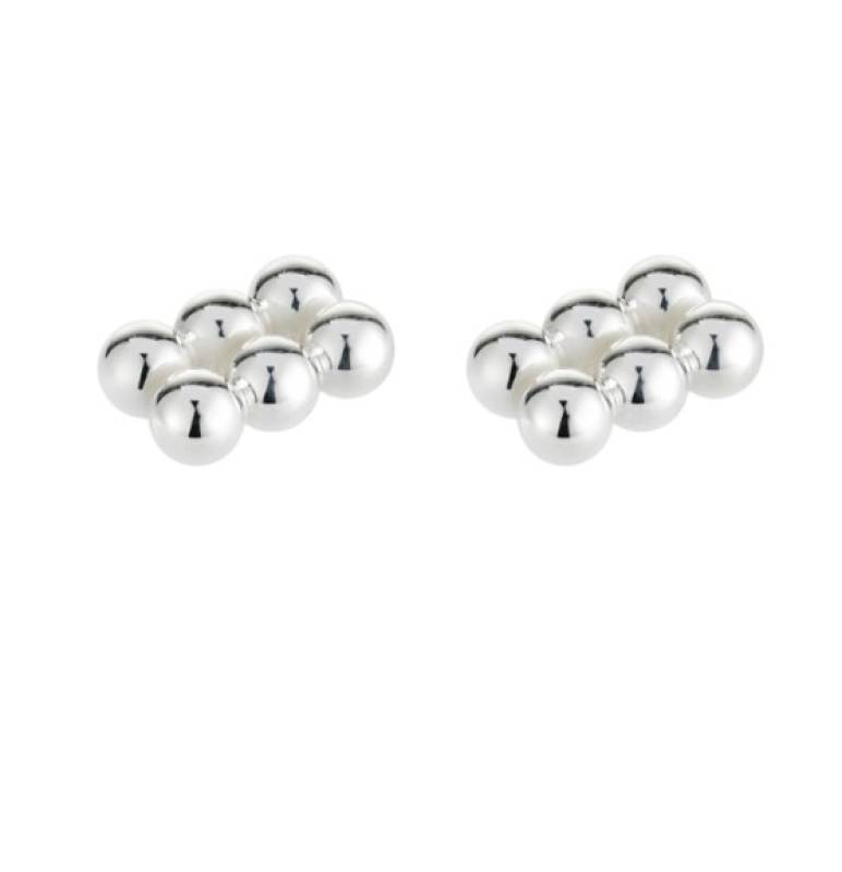 Set of 2 Silver Plated Place Card Holders - Perles