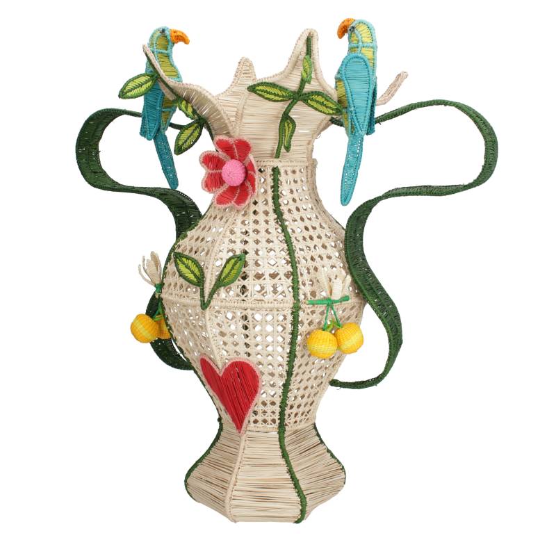 Parrots Love Big Flower Vase