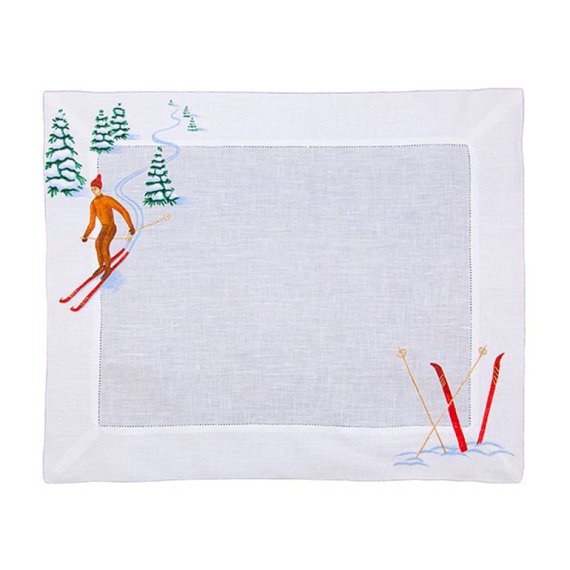 Placemat Skieur Argenté Camel