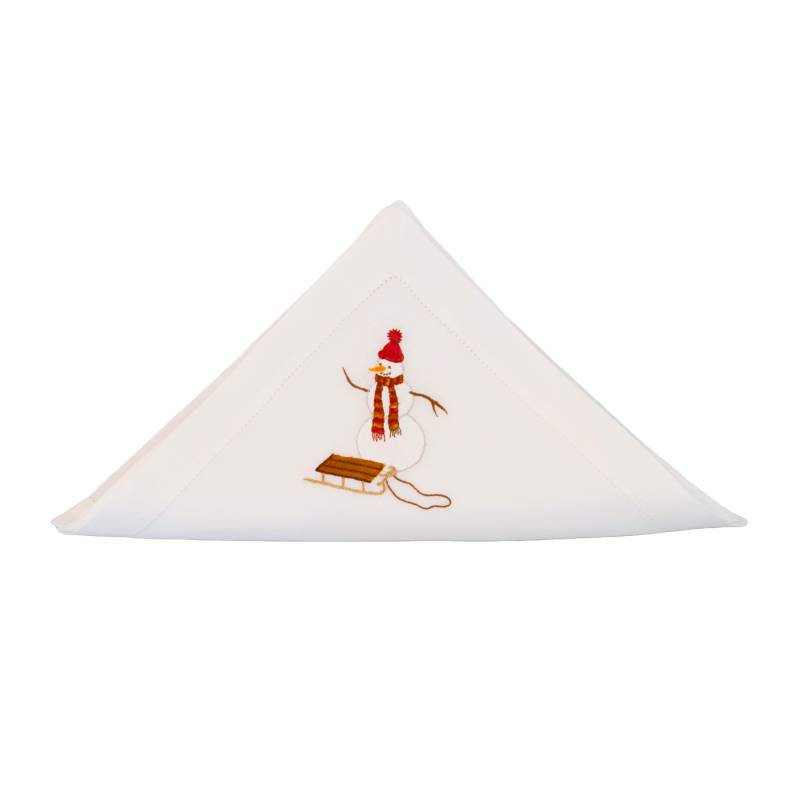 Napkin Luge Bonhomme de neige