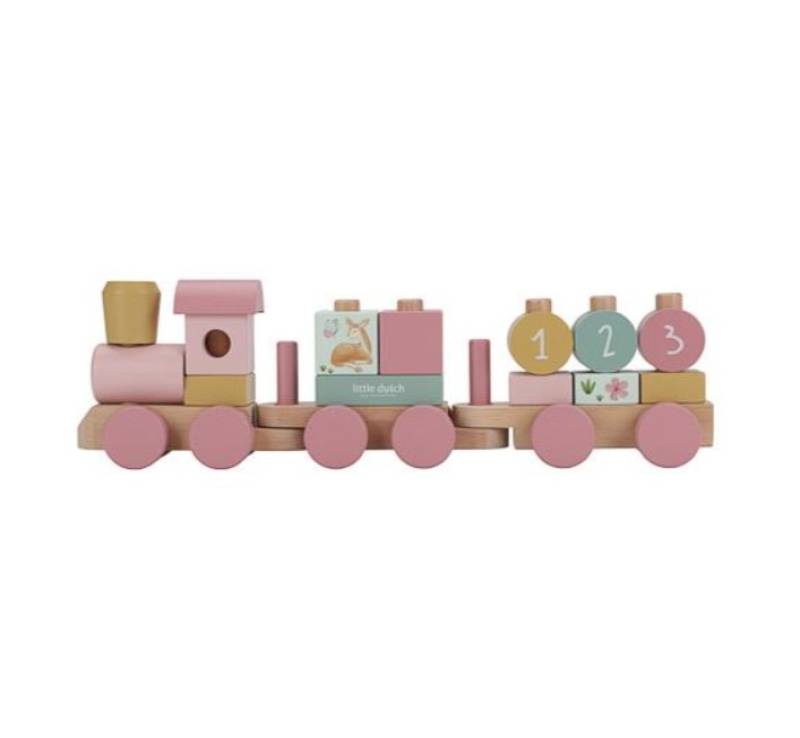 Train à blocs en bois - Fairy Garden