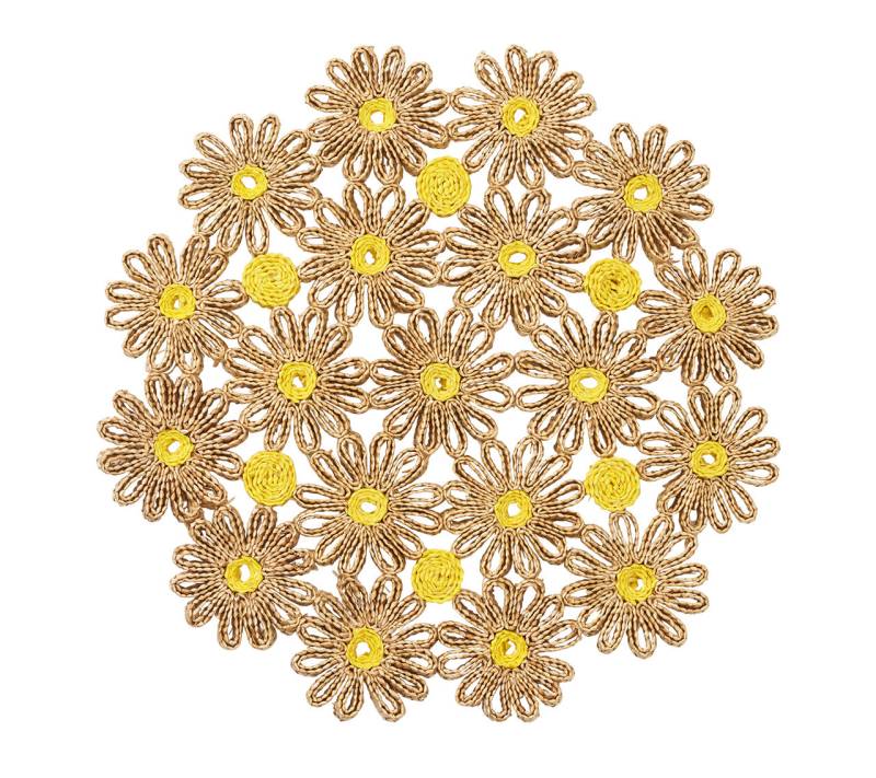 S4 Placemat Daisy Natural/Yellow