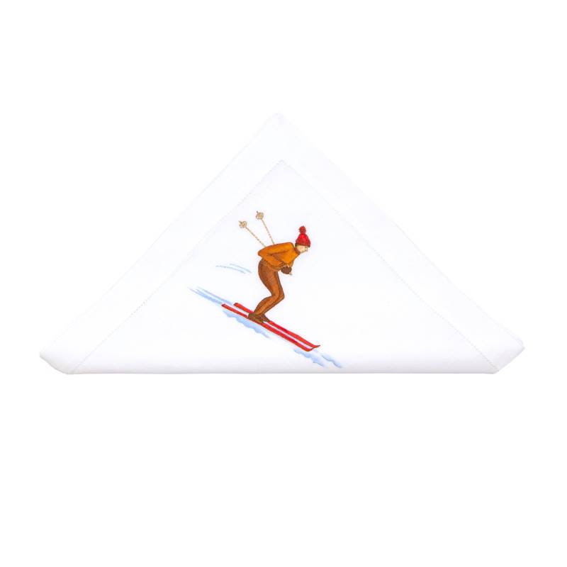 Napkin Skieur Argenté Camel