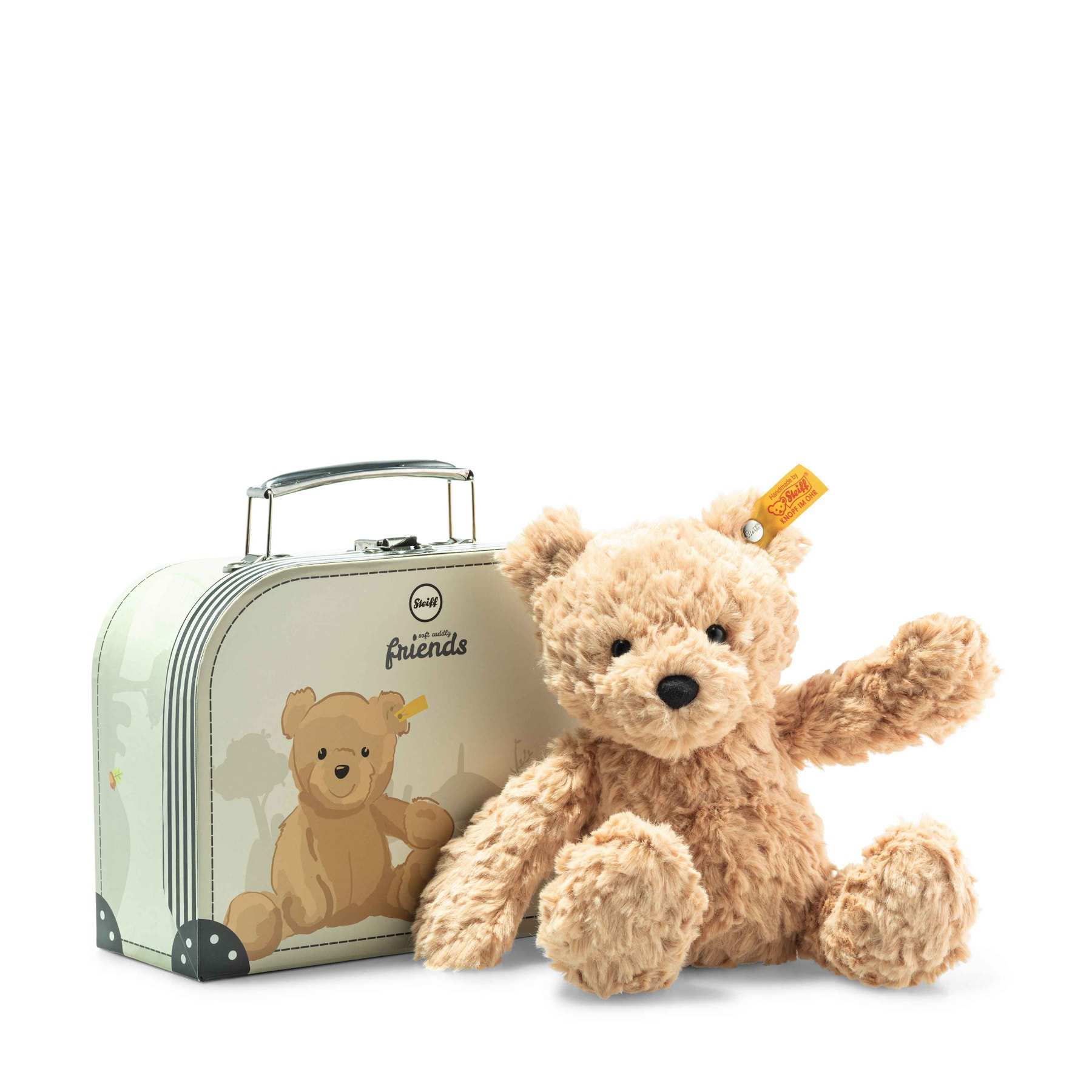 Soft Cuddly Friends ours Teddy Jimmy dans sa valise, brun clair