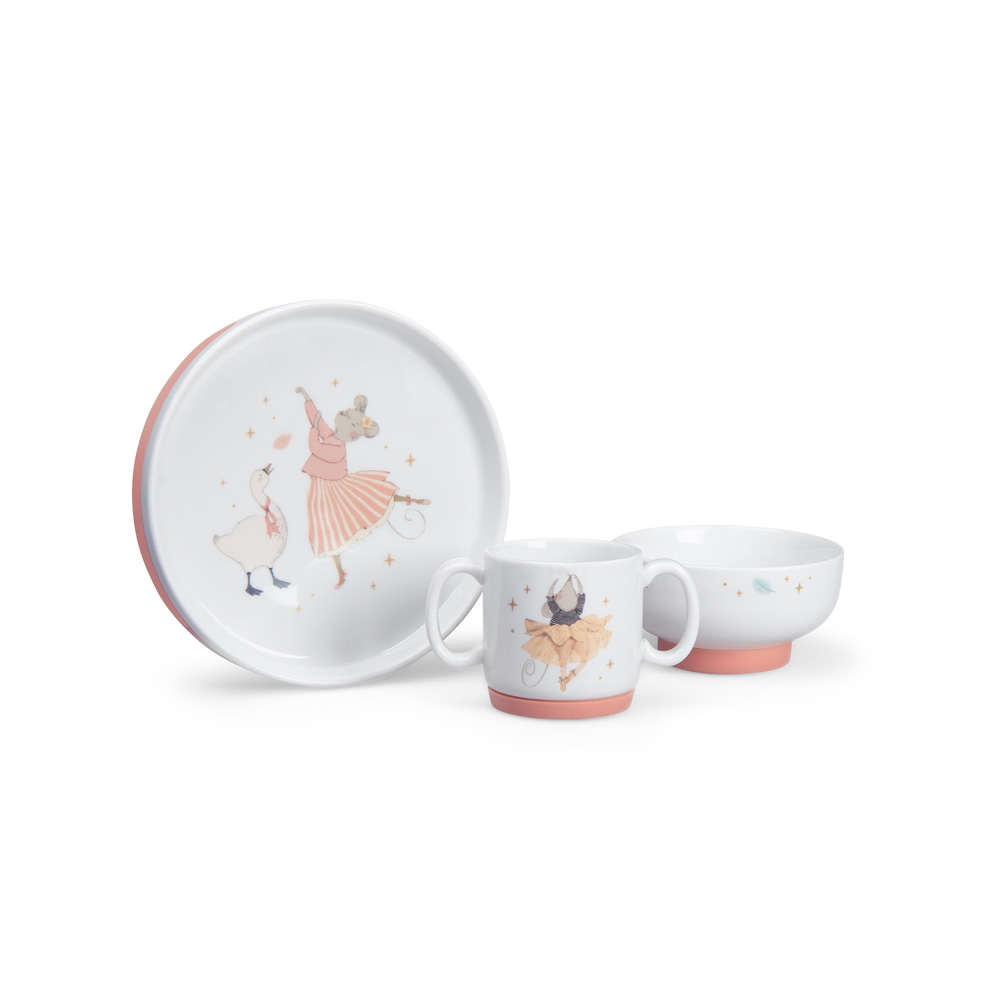 Set vaisselle porcelaine La petite école