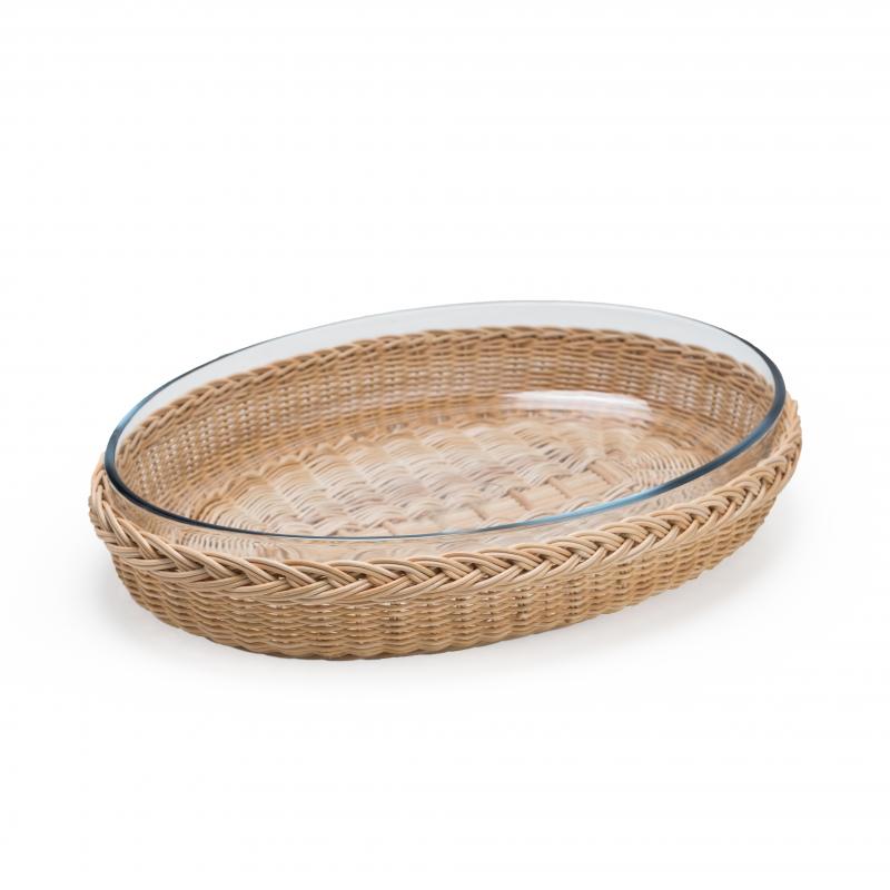 Oval Basket Natural Camelia Large Size
