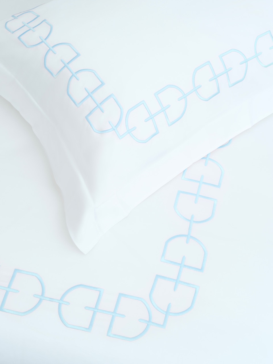 AMZADA - BED LINEN SET - 300 TC - Sky blue - 90