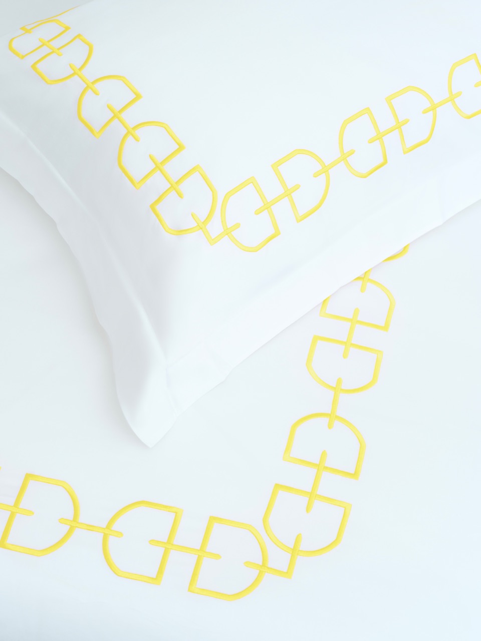 AMZADA - BED LINEN SET - 600 TC - Yellow - 90