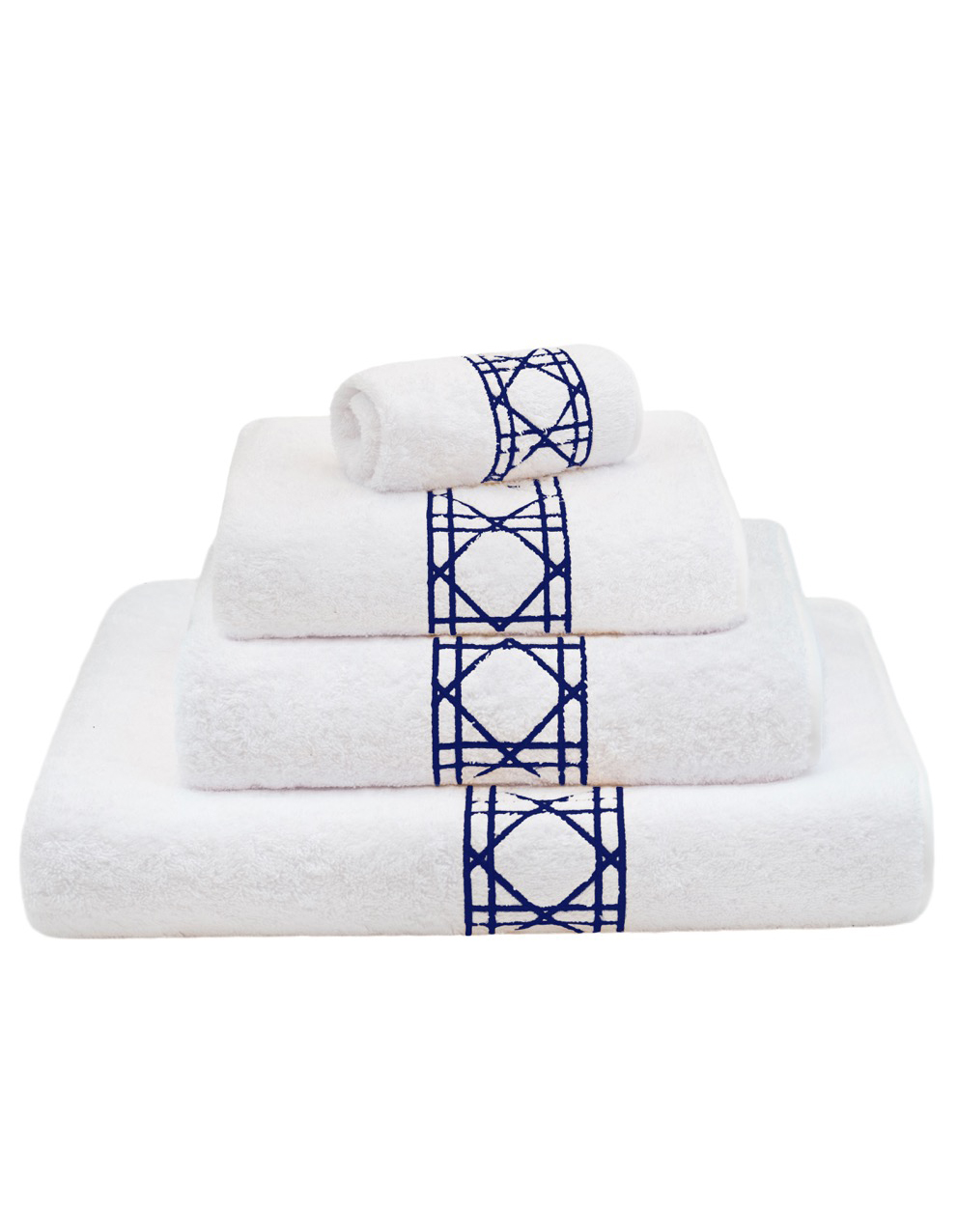 CAIRO - BATH LINEN SET - Navy blue