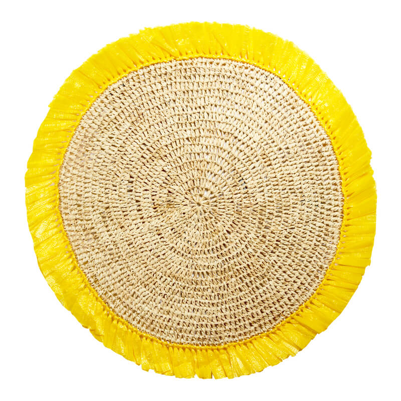 Wooven Rattan Placemat Yellow / Rattan