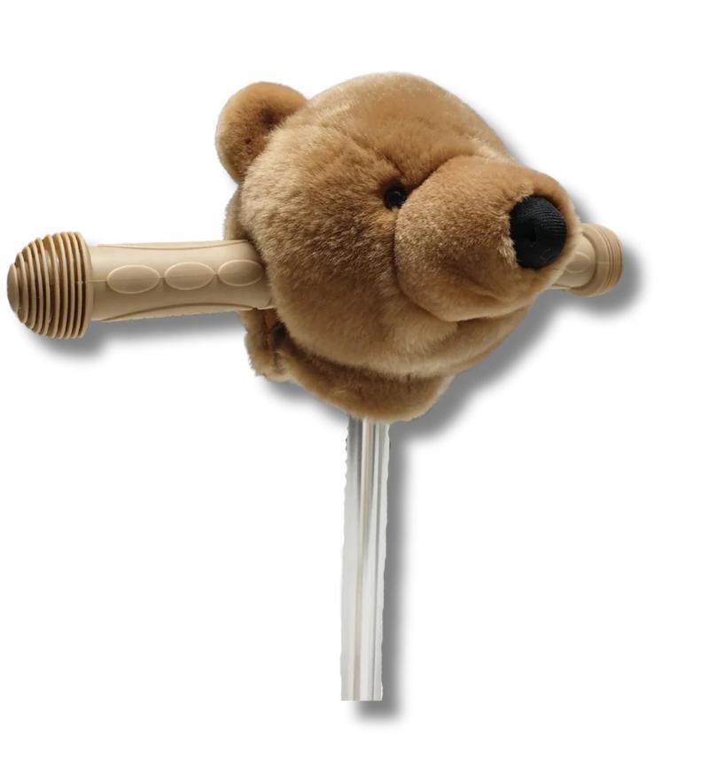 Tête de trottinette ours